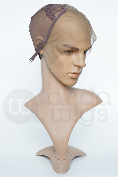 Half Lace with Part, Large - Brown, LCAP-W1A