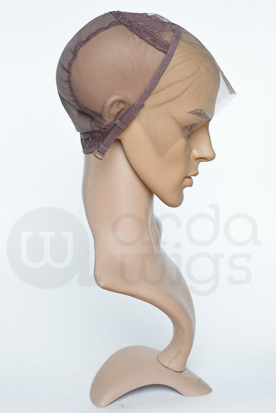 Half Lace with Part, Large - Brown, LCAP-W1A