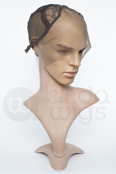 Half Lace with Part, Large - Dark Brown, LCAP-W1B