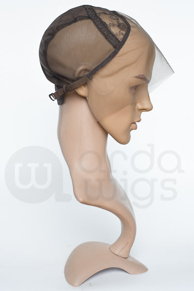 Half Lace with Part, Large - Dark Brown, LCAP-W1B